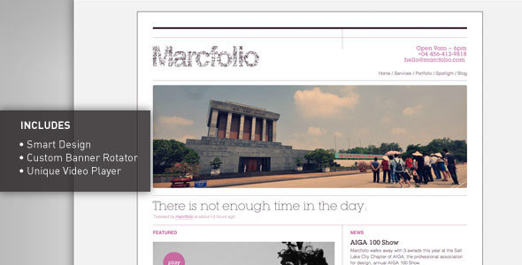 Download Free Archer Website Template By Marcfolio Software